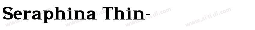 Seraphina Thin字体转换